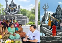 HRS Holds Shiva Pujan at Ganga Sthal, Unveils Idol and Launches Cleanliness Drive at the Site